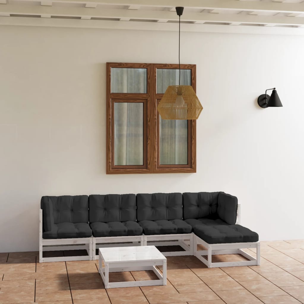vidaXL 6-Piece Lounge Set Solid Pine Wood