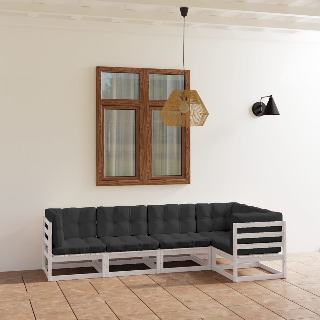 vidaXL 5-Piece Lounge Set Solid Pine Wood
