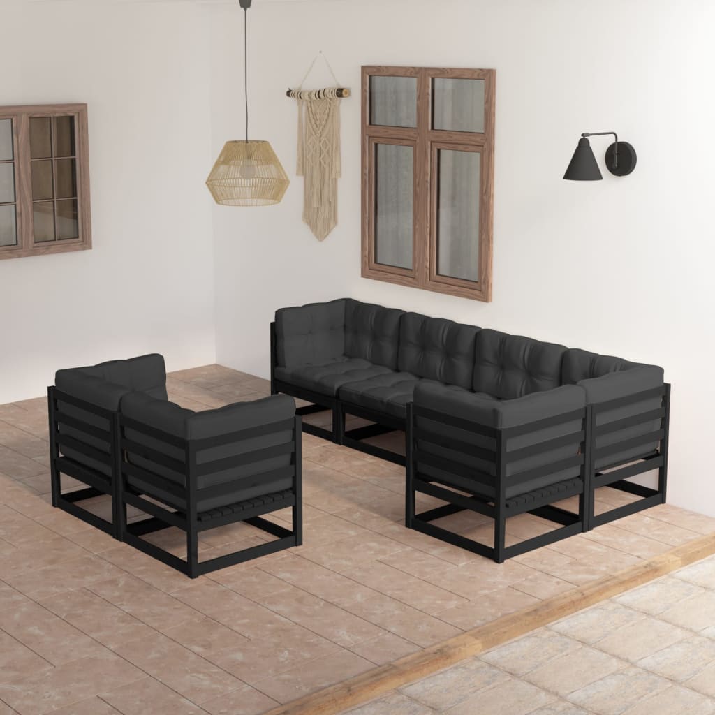 vidaXL 7-delige Loungeset massief grenenhout