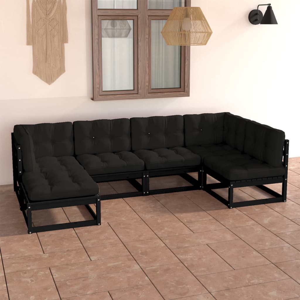 vidaXL 6-delige Loungeset massief grenenhout
