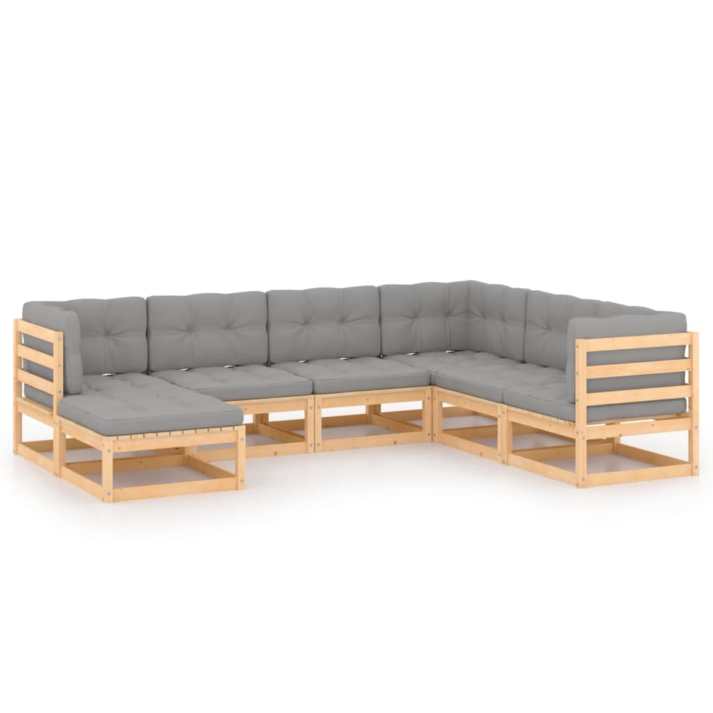 vidaXL 7-delige Loungeset massief grenenhout
