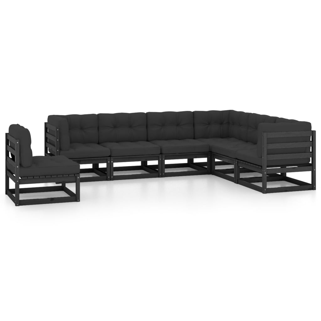 vidaXL 7-Piece Lounge Set Solid Pinewood Honey Brown
