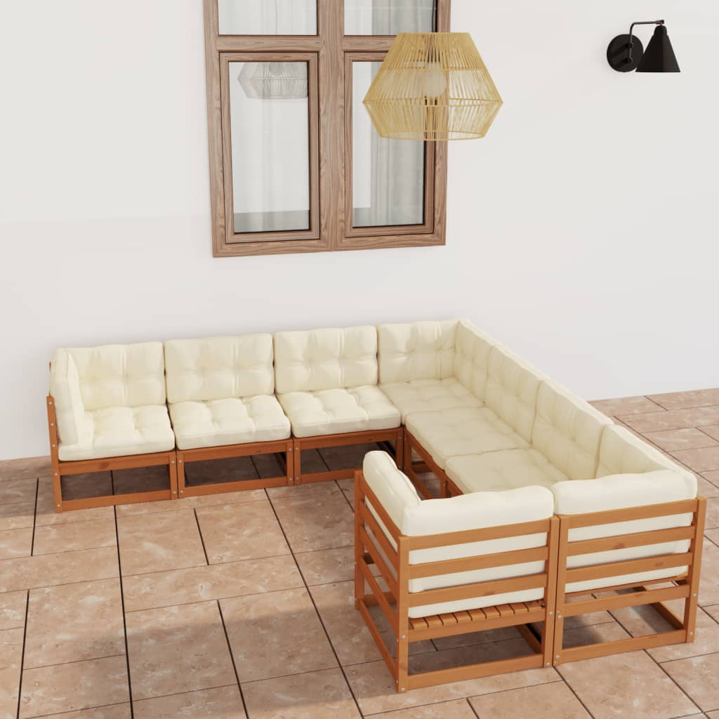 vidaXL 8-delige Loungeset massief grenenhout