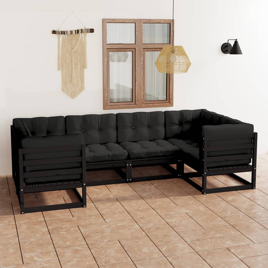 vidaXL 6-Piece Lounge Set Solid Pine Wood