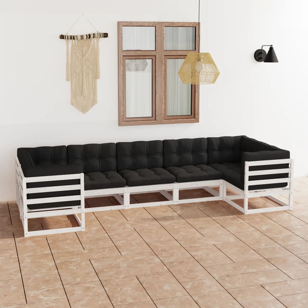 vidaXL 7-delige Loungeset massief grenenhout