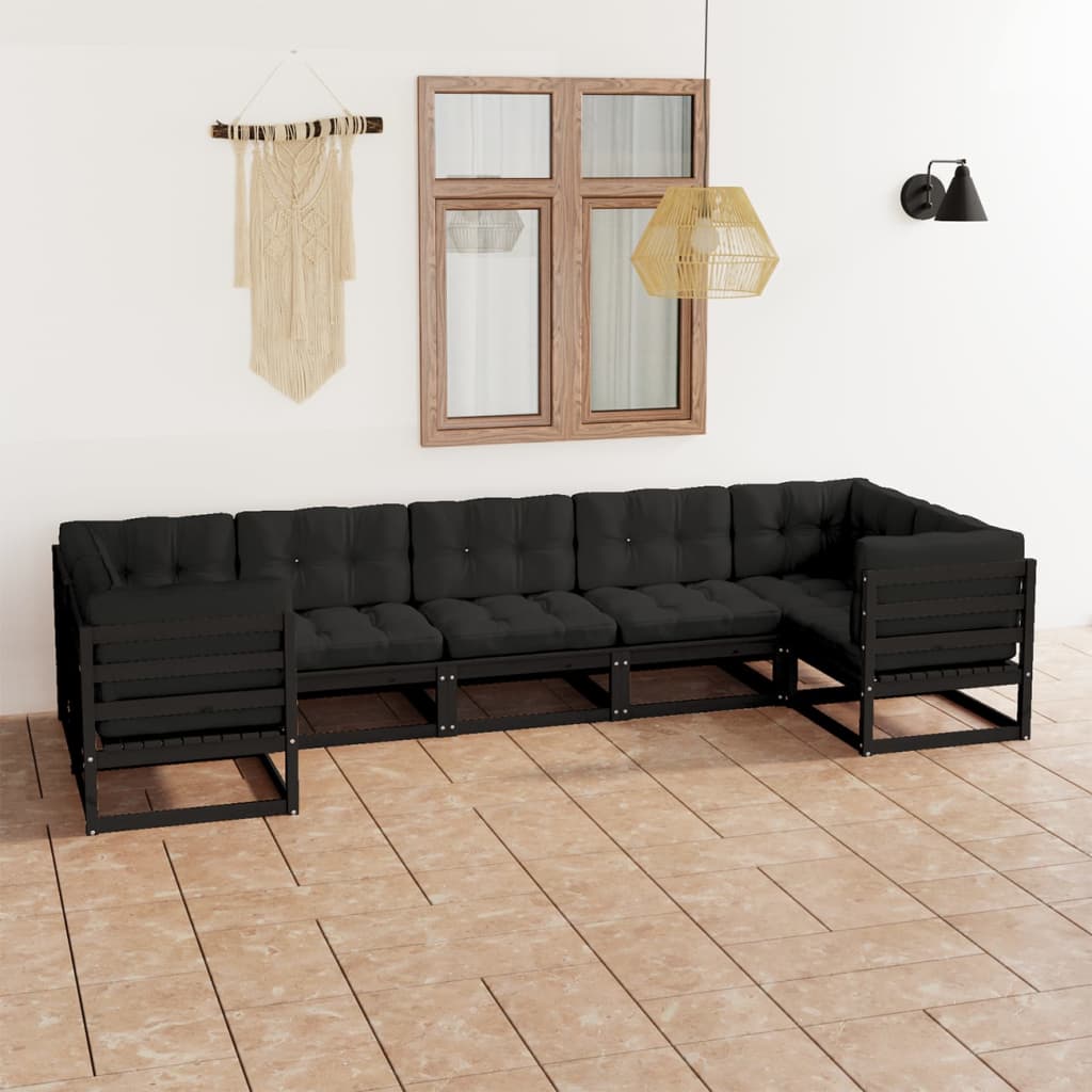 vidaXL 7-delige Loungeset massief grenenhout