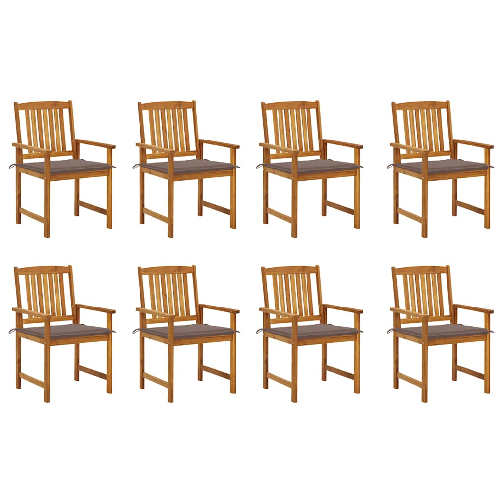 vidaXL Garden Chairs 2 pcs with Cushions Solid Acacia Wood