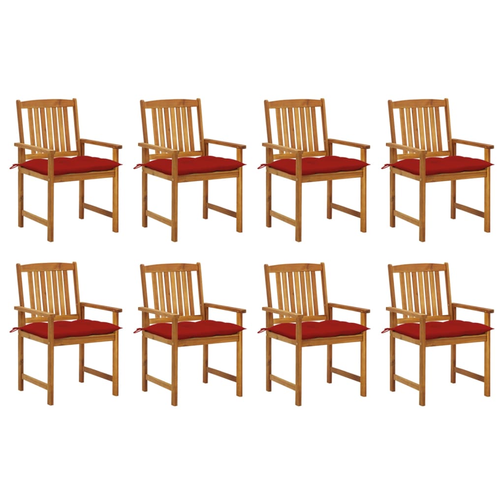 vidaXL Garden Chairs 2 pcs with Cushions Solid Acacia Wood