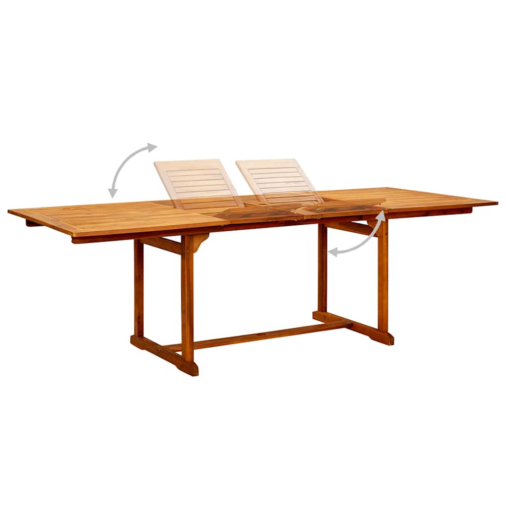 vidaXL 7-delige Tuinset massief acaciahout 160-240 cm