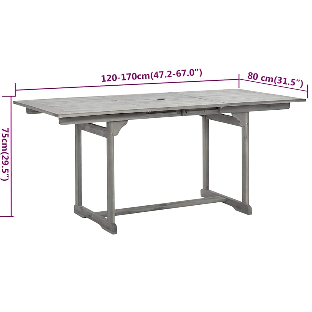 vidaXL 5-piece Garden Dining Set Solid Acacia Wood
