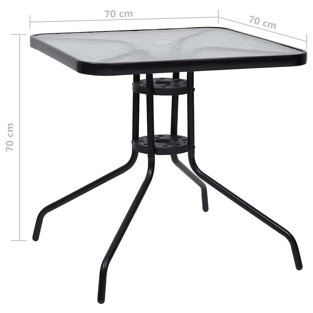 vidaXL 3-delige Tuinset zwart