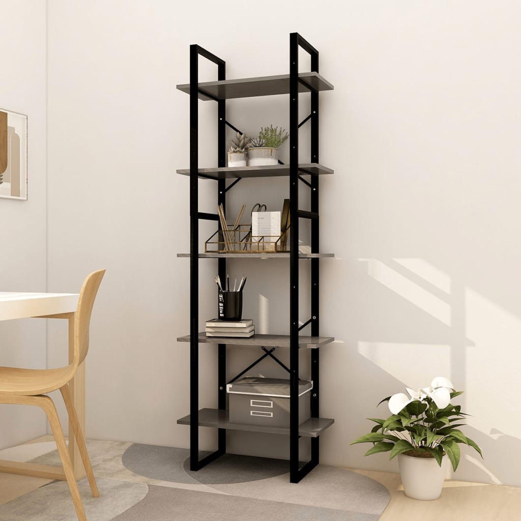 vidaXL Boekenkast met 5 schappen 40x30x175 cm massief grenenhout