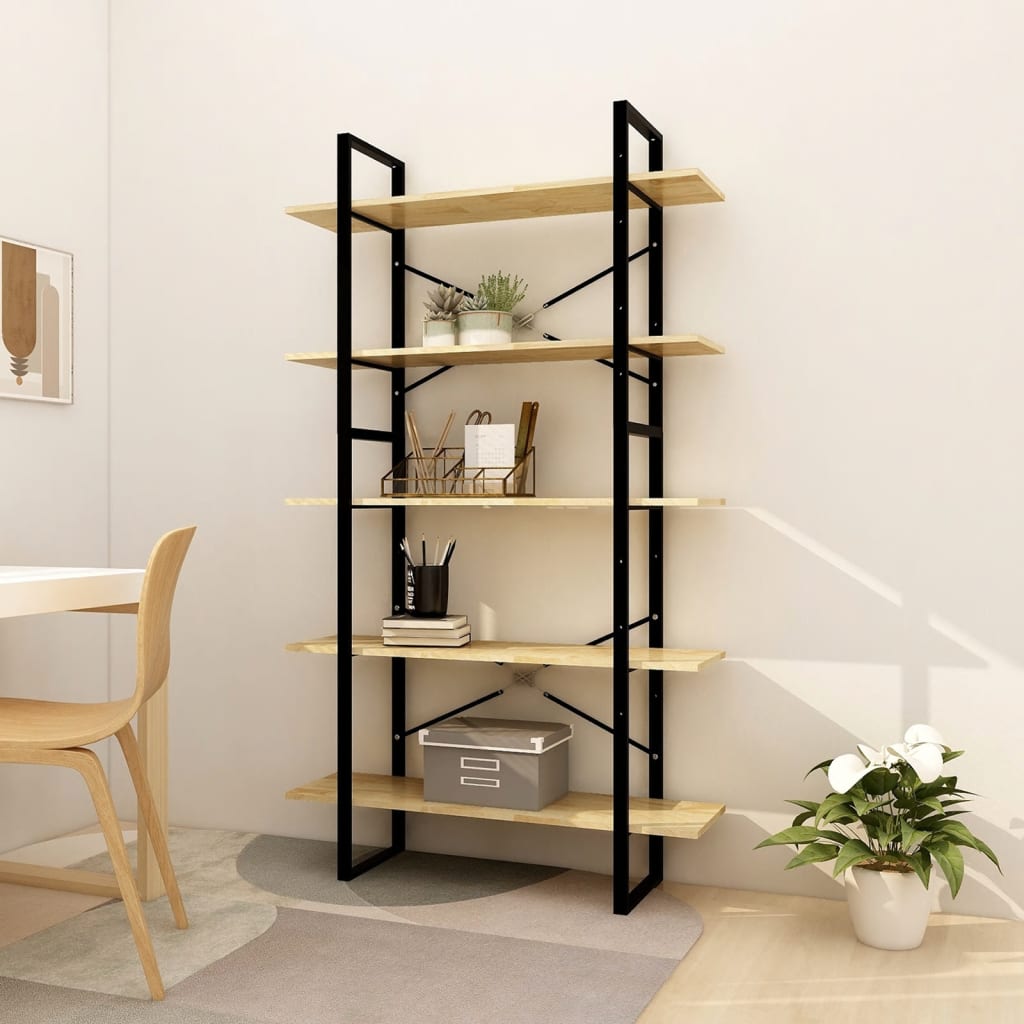 vidaXL Boekenkast met 5 schappen 40x30x175 cm massief grenenhout