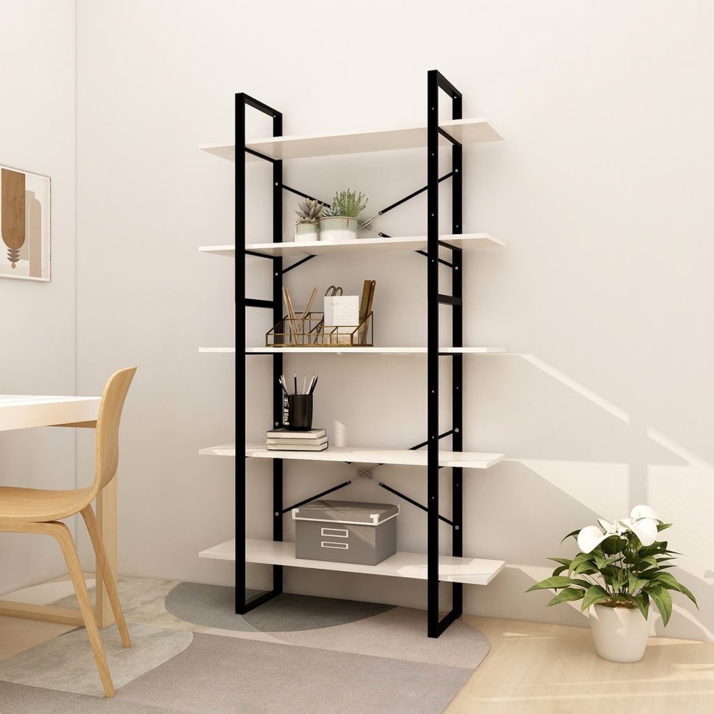 vidaXL Boekenkast met 5 schappen 40x30x175 cm massief grenenhout