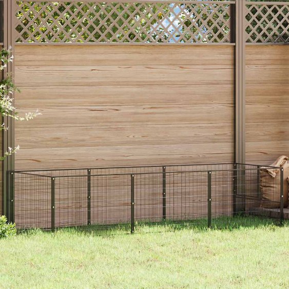 vidaXL Dog Kennel 100x100x70 cm Steel Black