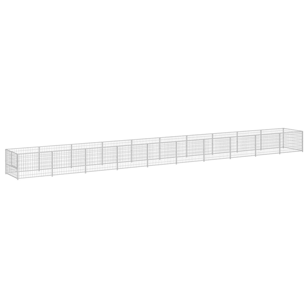vidaXL Dog Kennel 100x100x70 cm Steel Black