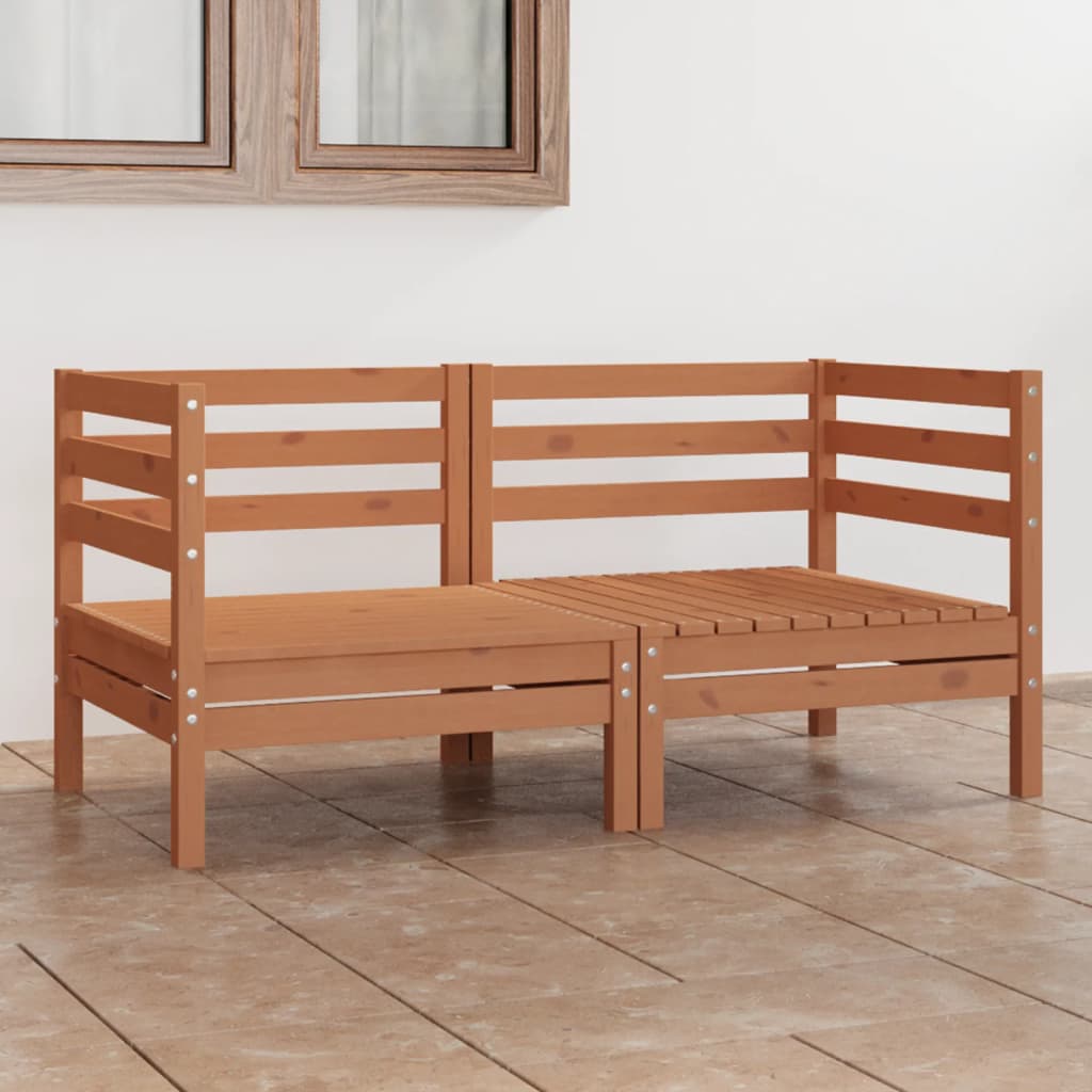 vidaXL 2-seater Garden Bench Solid Pinewood