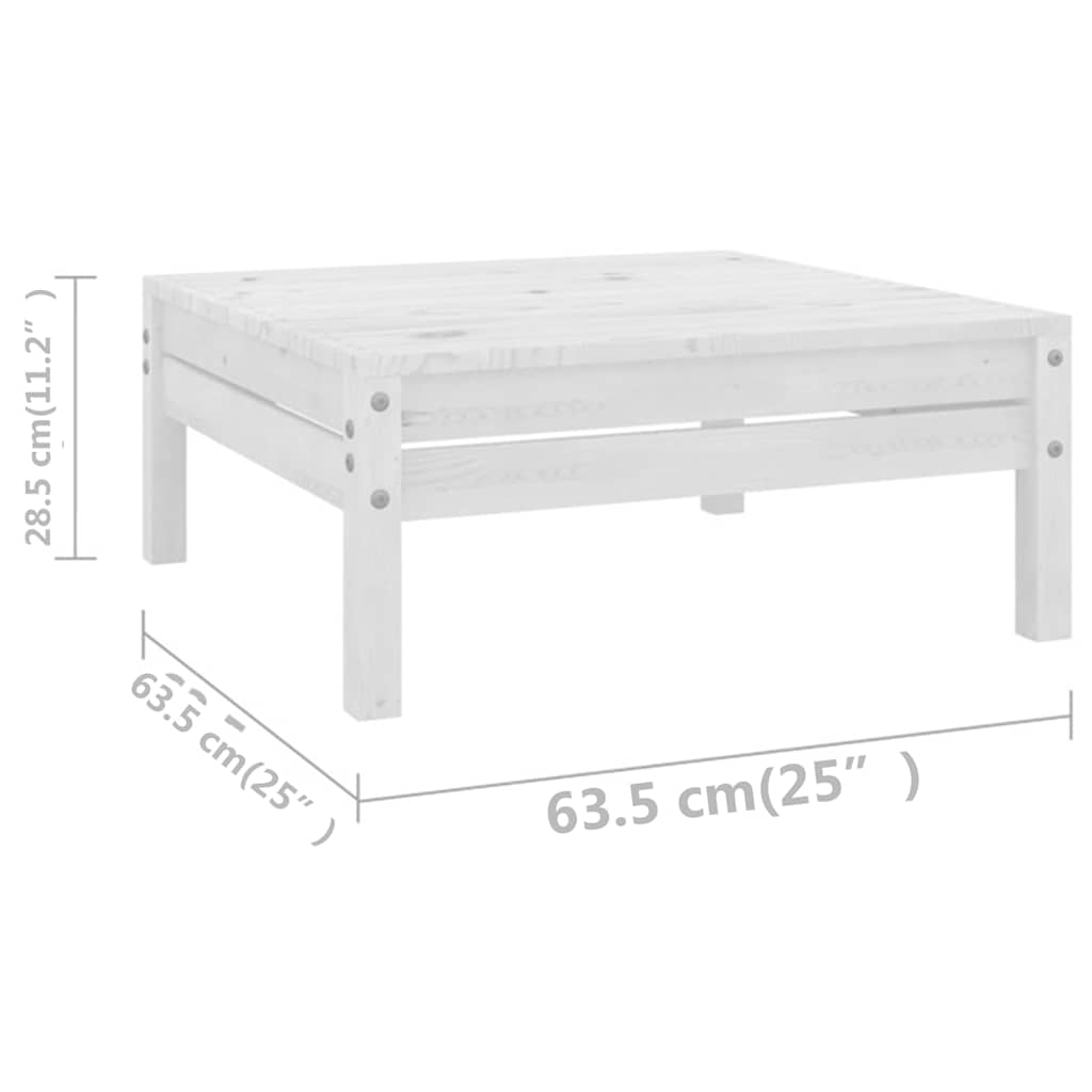 vidaXL 4-delige Loungeset massief grenenhout wit