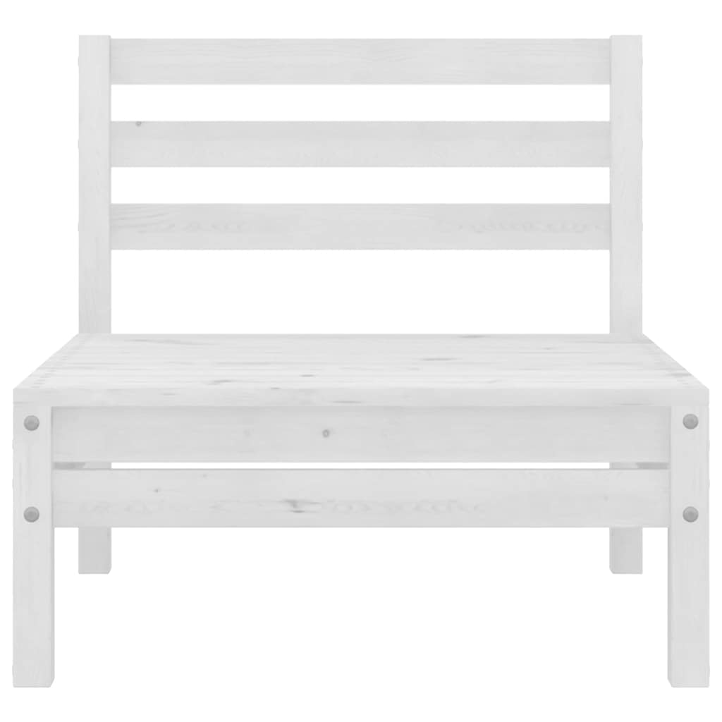 vidaXL 4-delige Loungeset massief grenenhout wit
