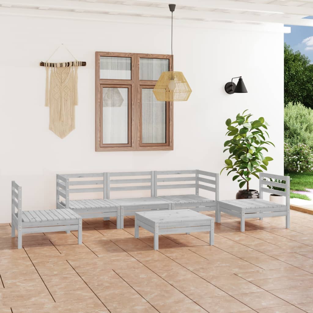 vidaXL 6-Piece Lounge Set Solid Pine Wood