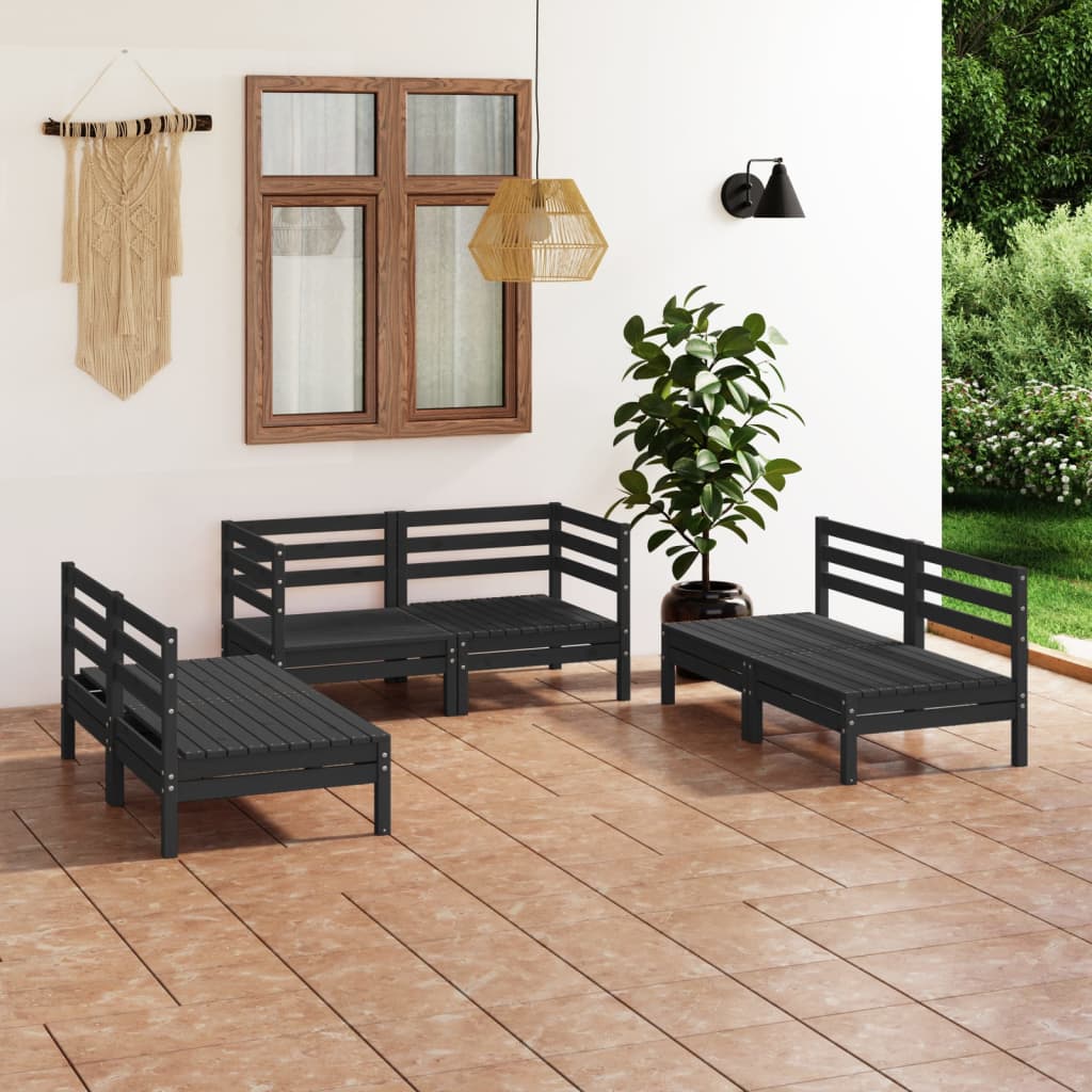 vidaXL 6-Piece Lounge Set Solid Pine Wood