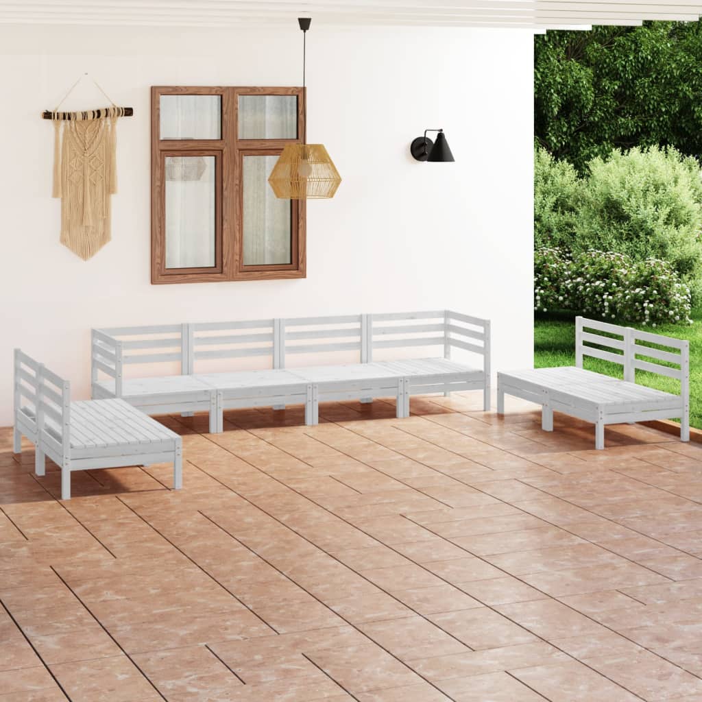 vidaXL 8-Piece Lounge Set Solid Pine Wood