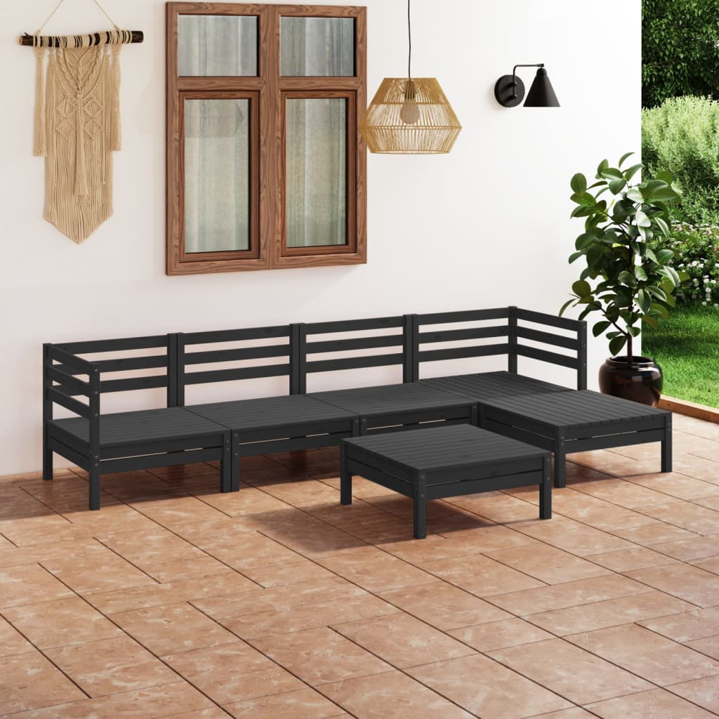 vidaXL 6-Piece Lounge Set Solid Pine Wood