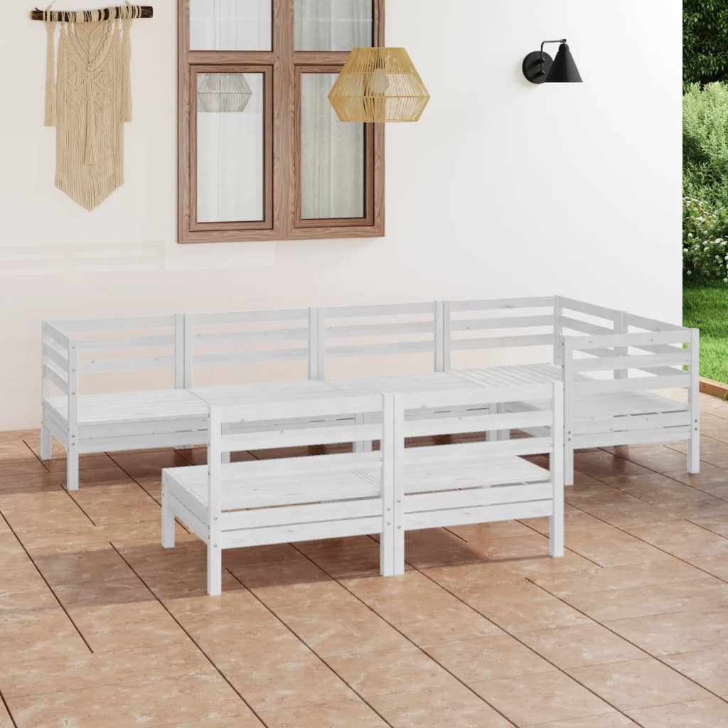 vidaXL 7-Piece Lounge Set Solid Pine Wood