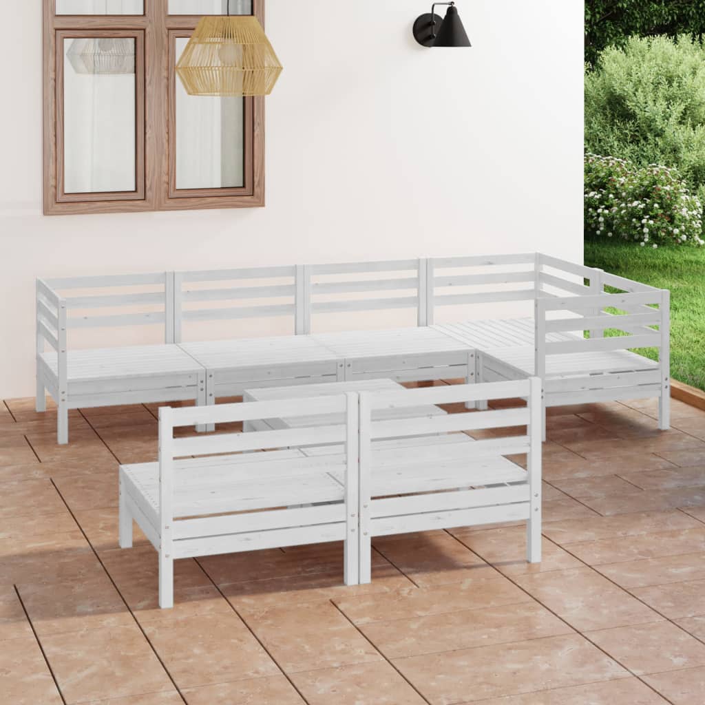 vidaXL 8-delige Loungeset massief grenenhout