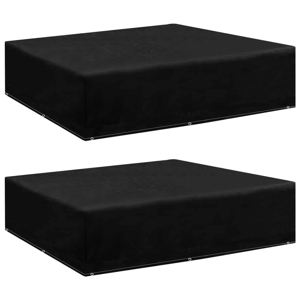 vidaXL Tuinmeubelhoezen poly rattan 2 st 4-persoons 113x113 cm