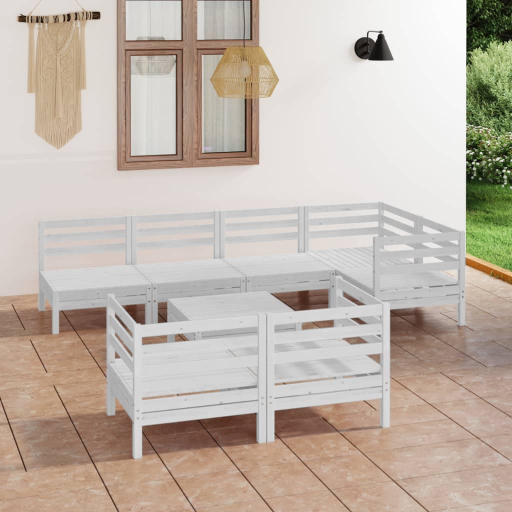 vidaXL 8-Piece Lounge Set Solid Pine Wood