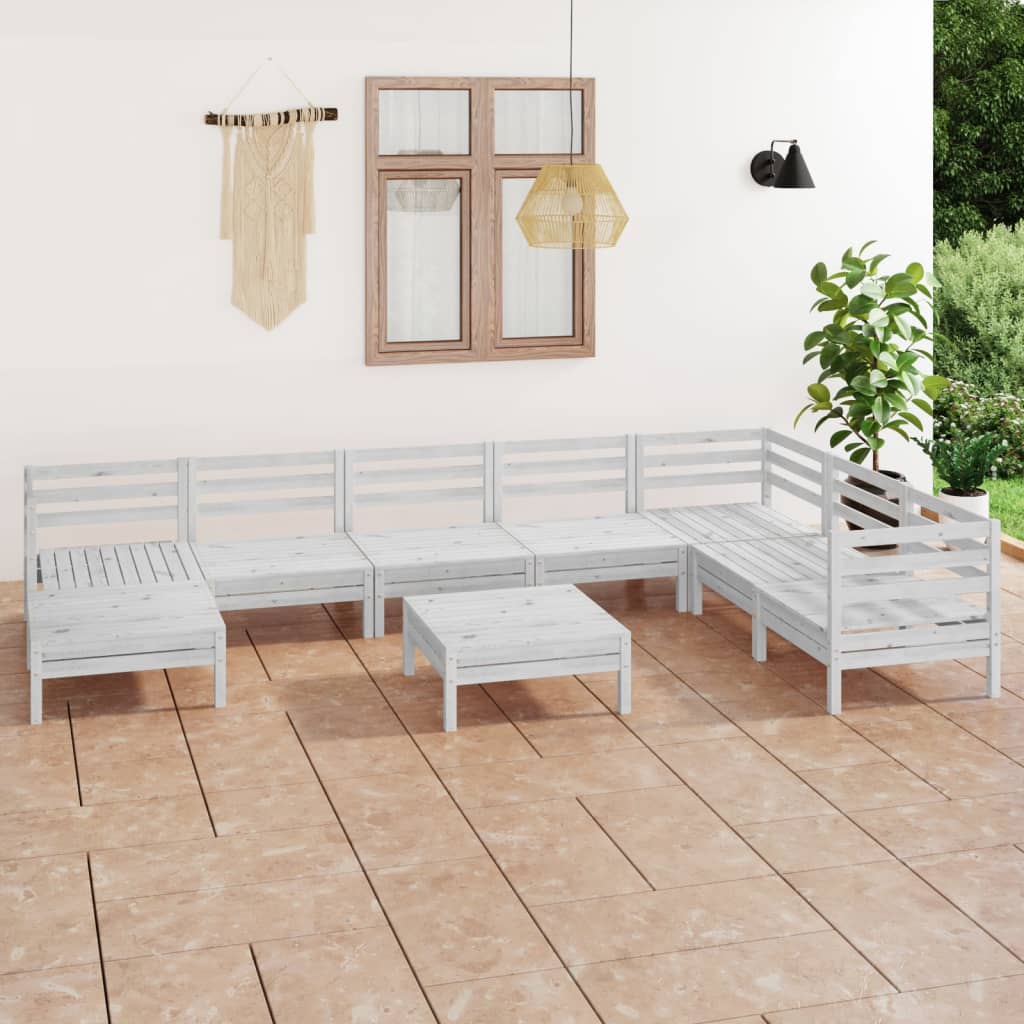 vidaXL 9-delige Loungeset massief grenenhout