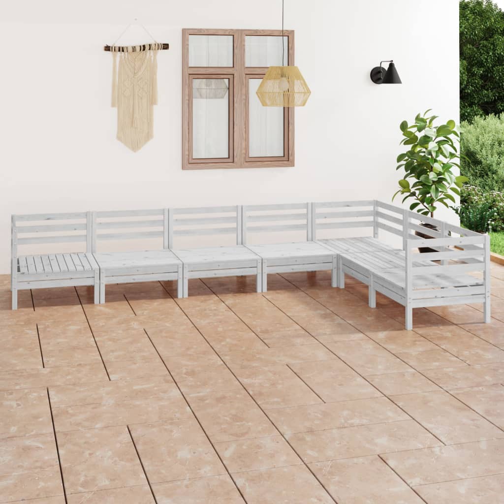vidaXL 7-Piece Lounge Set Solid Pine Wood