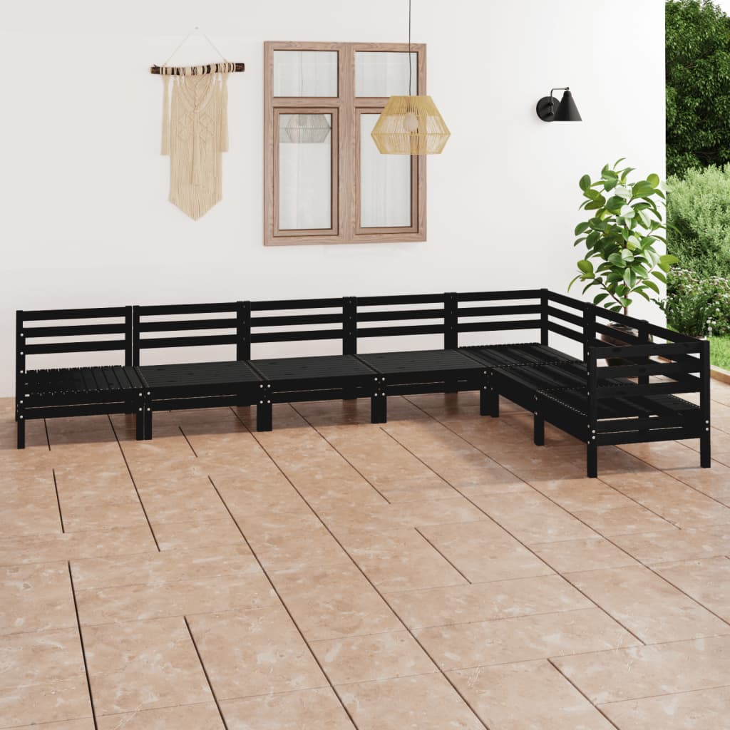 vidaXL 7-Piece Lounge Set Solid Pine Wood