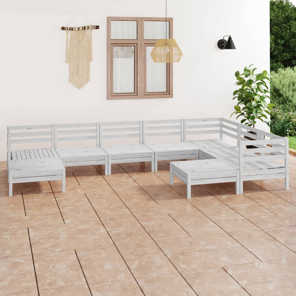vidaXL 9-piece Lounge Set Solid Pine Wood