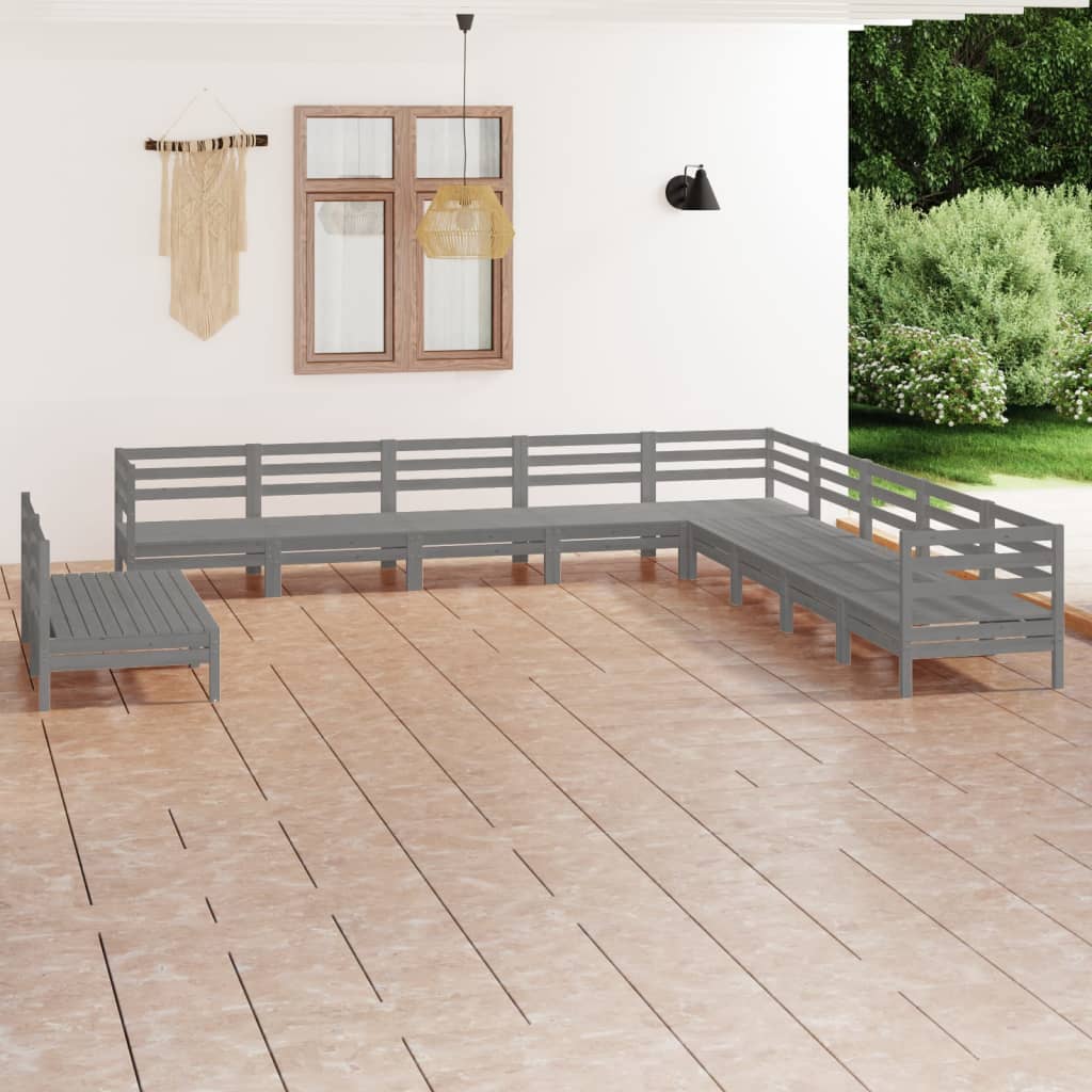 vidaXL 11-delige Loungeset massief grenenhout