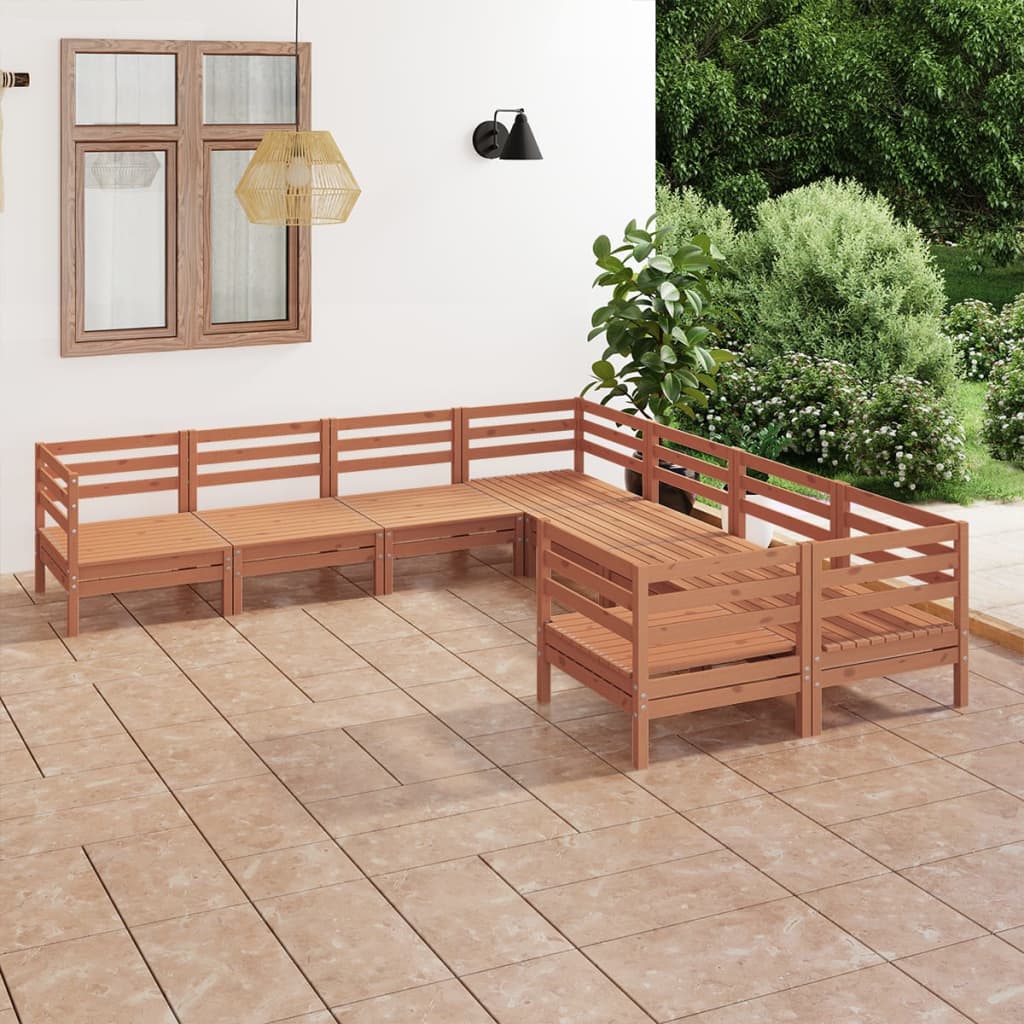 vidaXL 8-Piece Lounge Set Solid Pine Wood