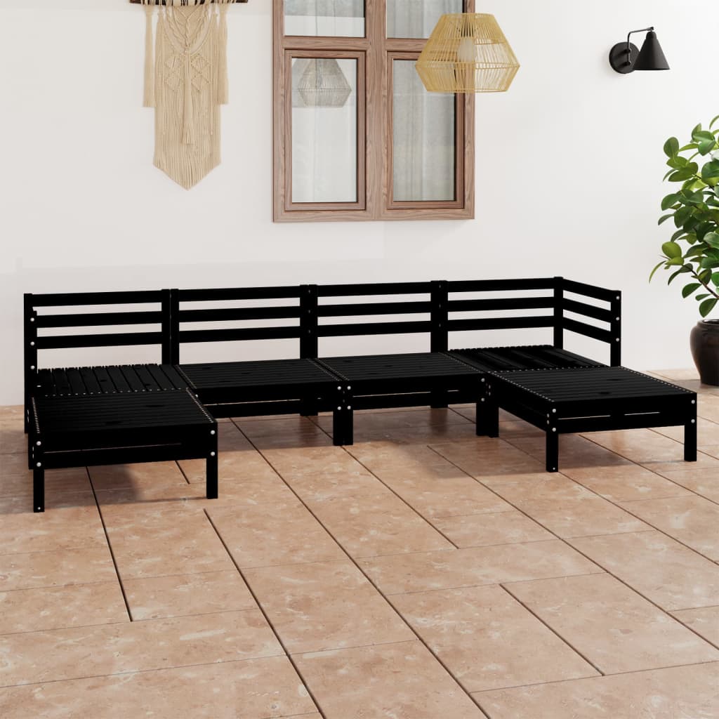 vidaXL 6-Piece Lounge Set Solid Pine Wood