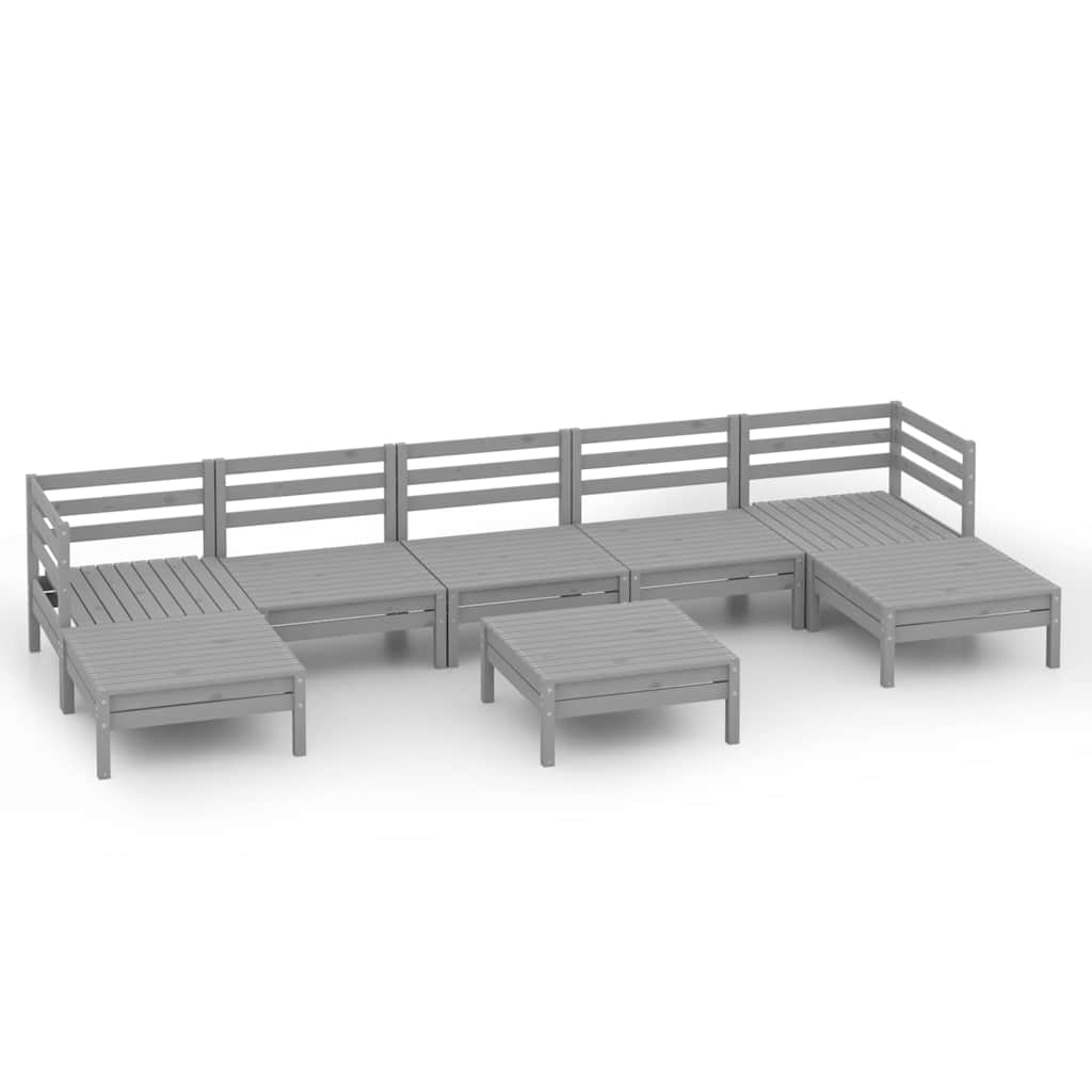 vidaXL 8-Piece Lounge Set Solid Pine White