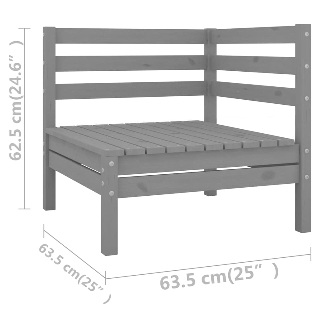 vidaXL 8-Piece Lounge Set Solid Pine White