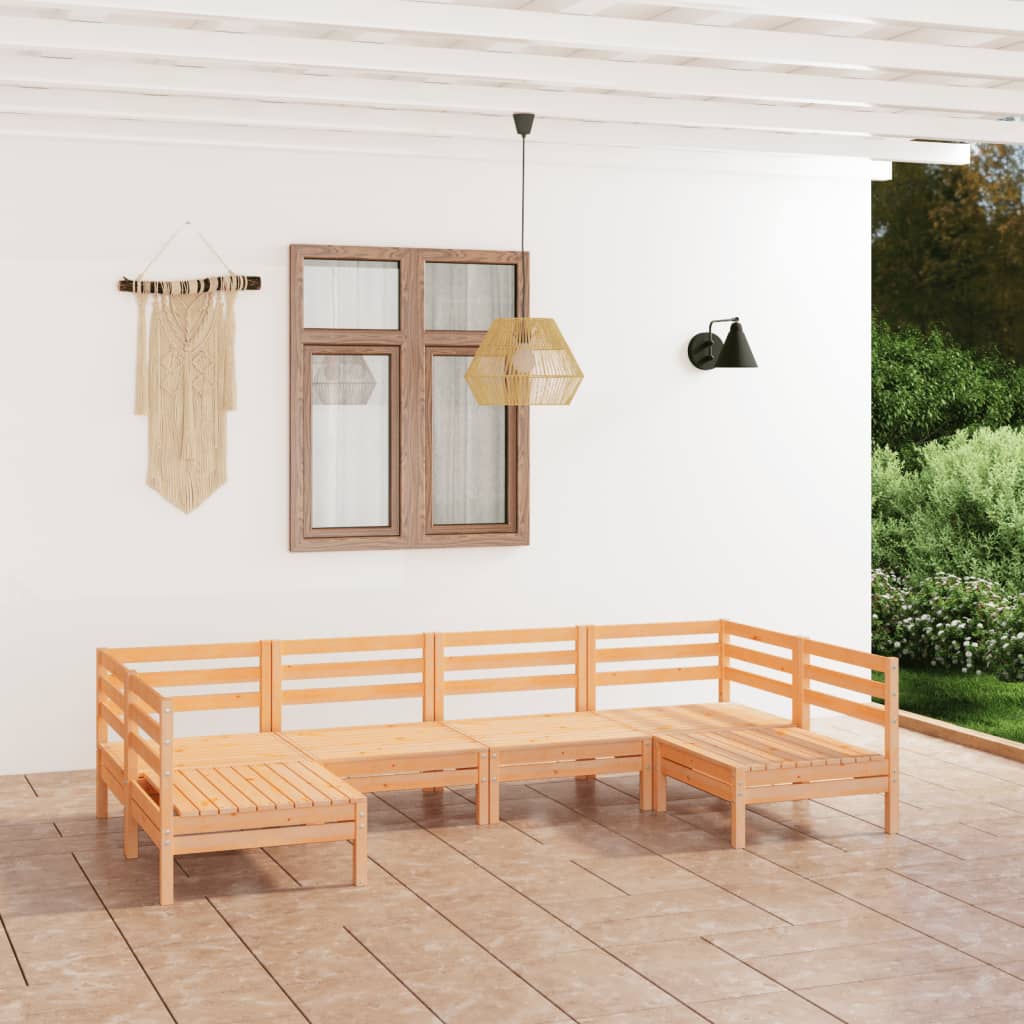 vidaXL 6-Piece Lounge Set Solid Pine Wood