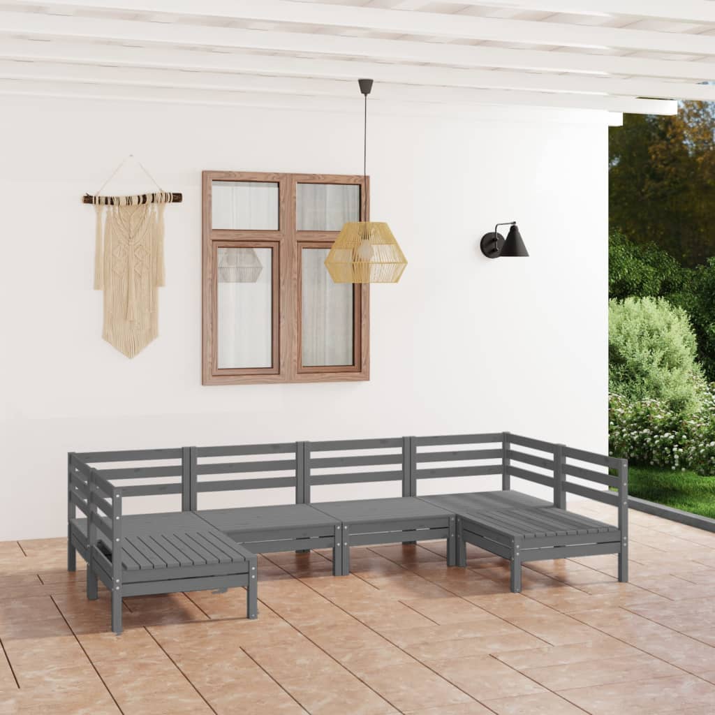 vidaXL 6-Piece Lounge Set Solid Pine Wood