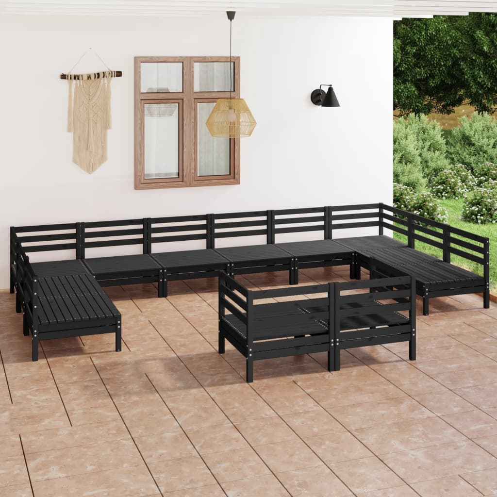 vidaXL 12-delige Loungeset massief grenenhout