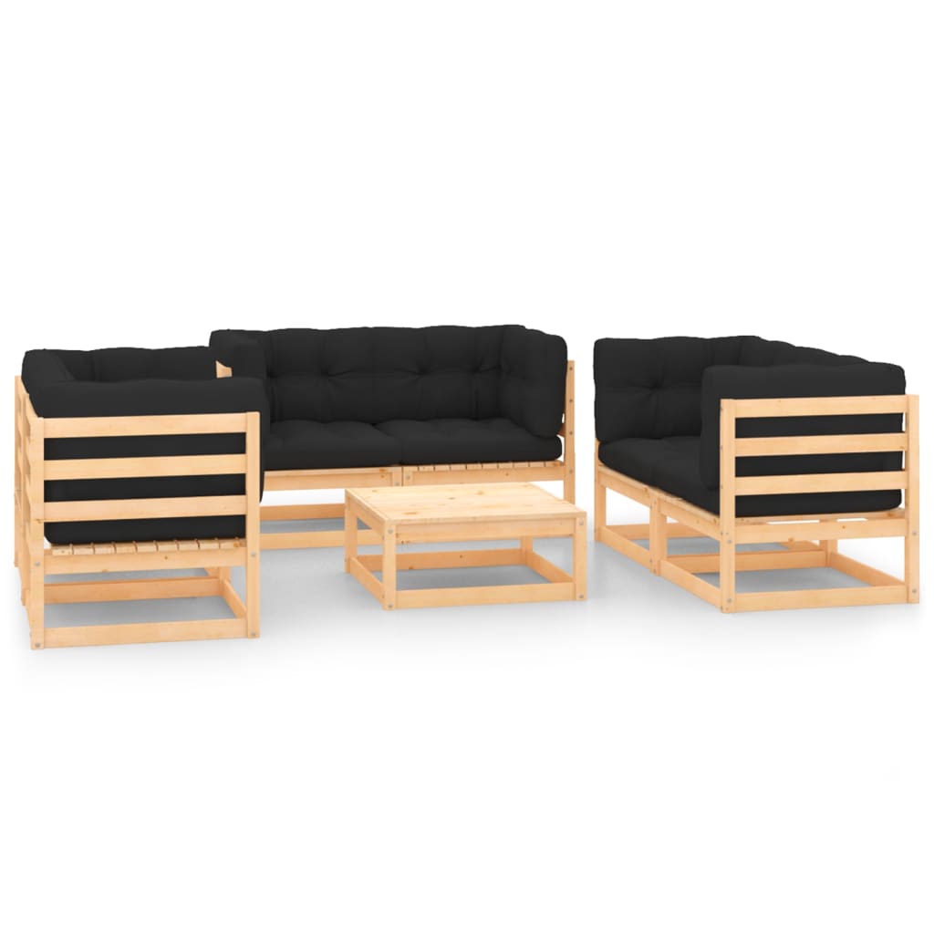 vidaXL 7-delige Loungeset massief grenenhout