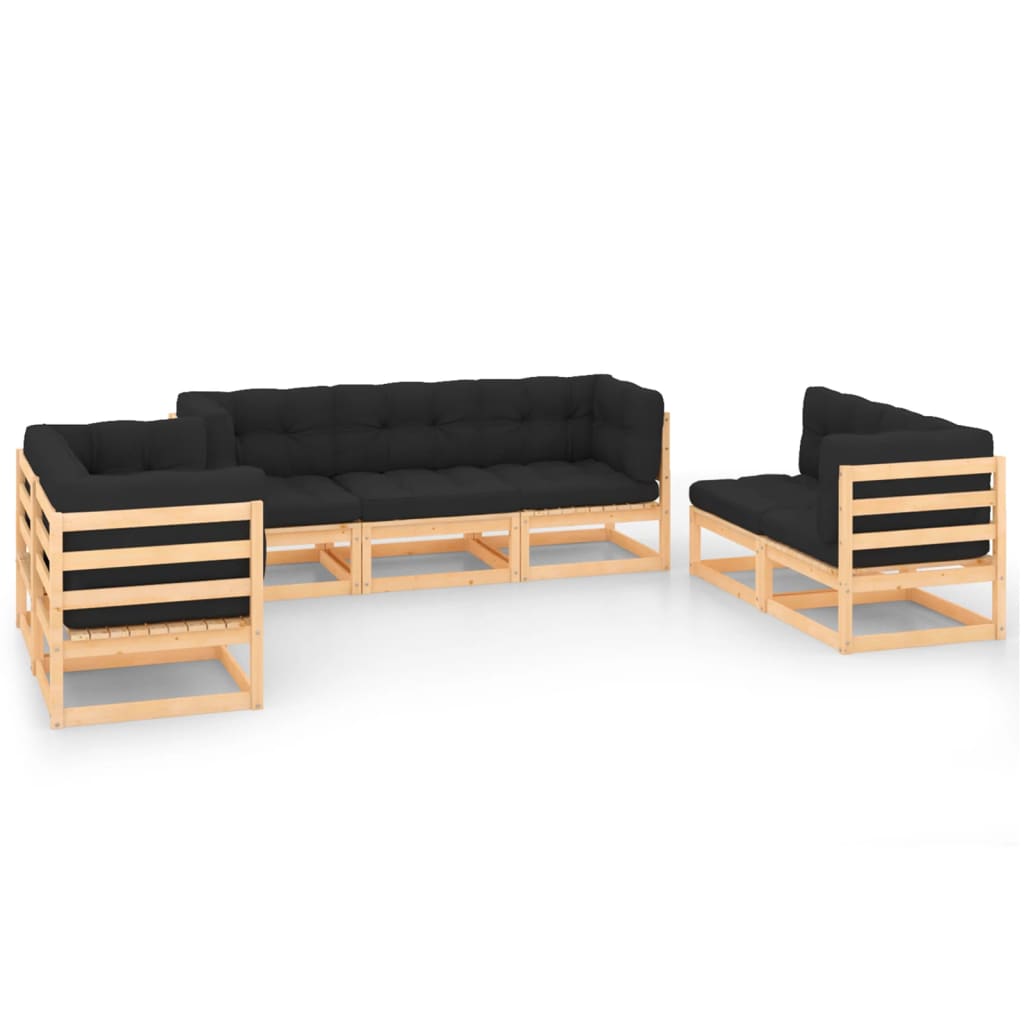 vidaXL 7-delige Loungeset massief grenenhout