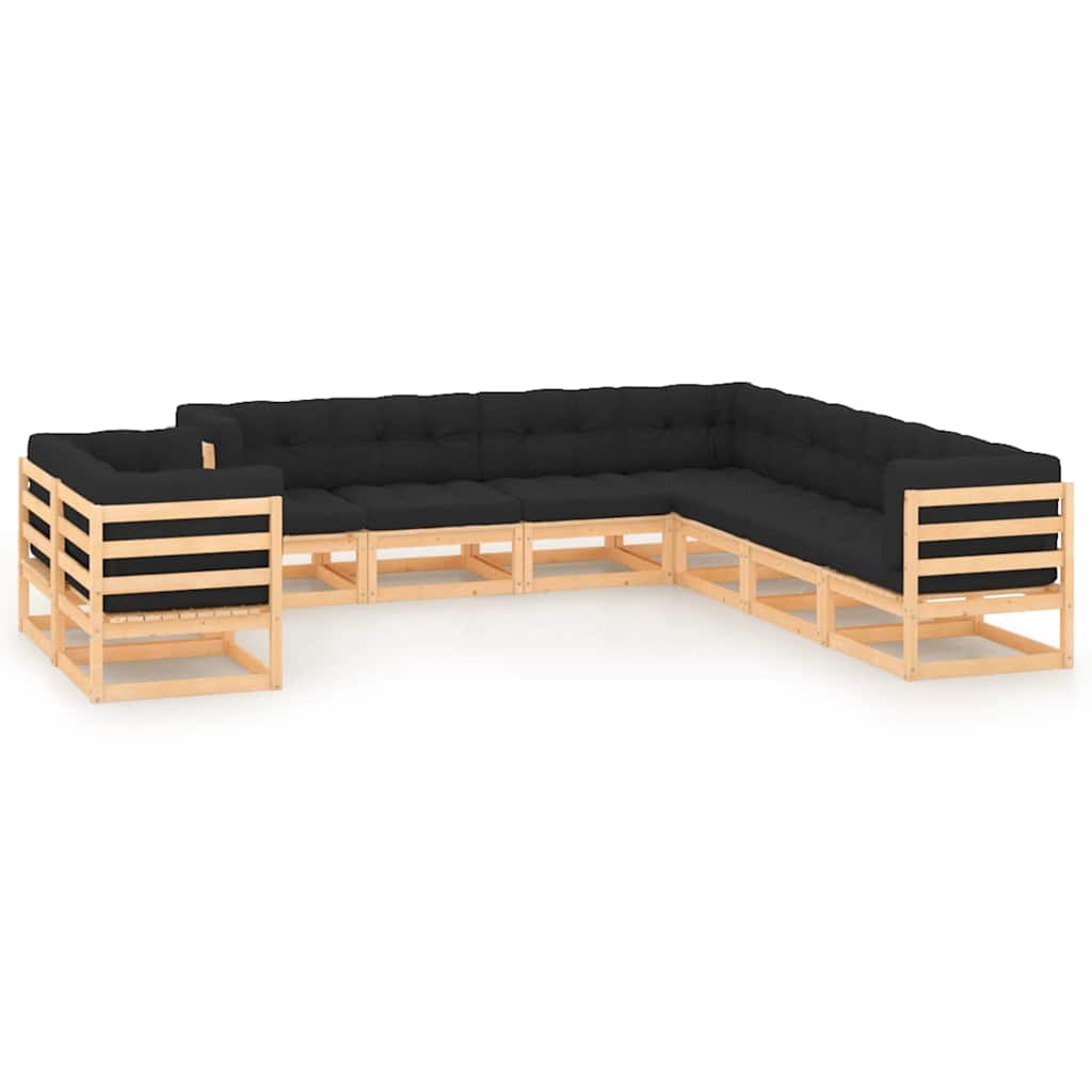 vidaXL 9-piece Lounge Set Solid Pine Wood