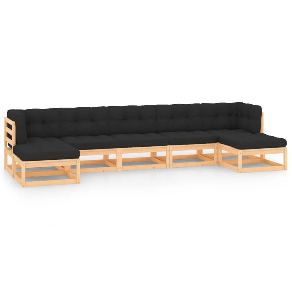 vidaXL 7-delige Loungeset massief grenenhout