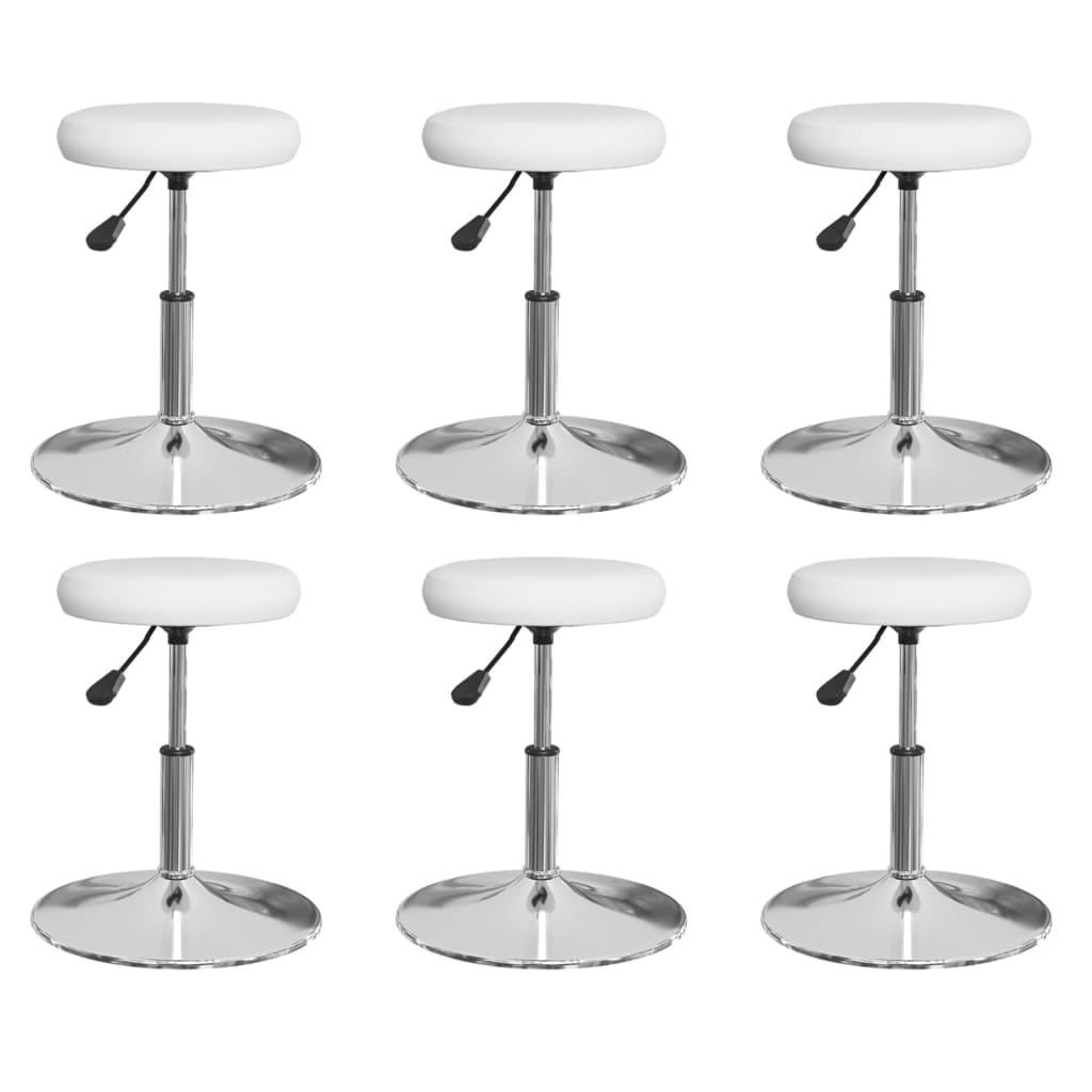vidaXL Eetkamerstoelen 4 st kunstleer wit