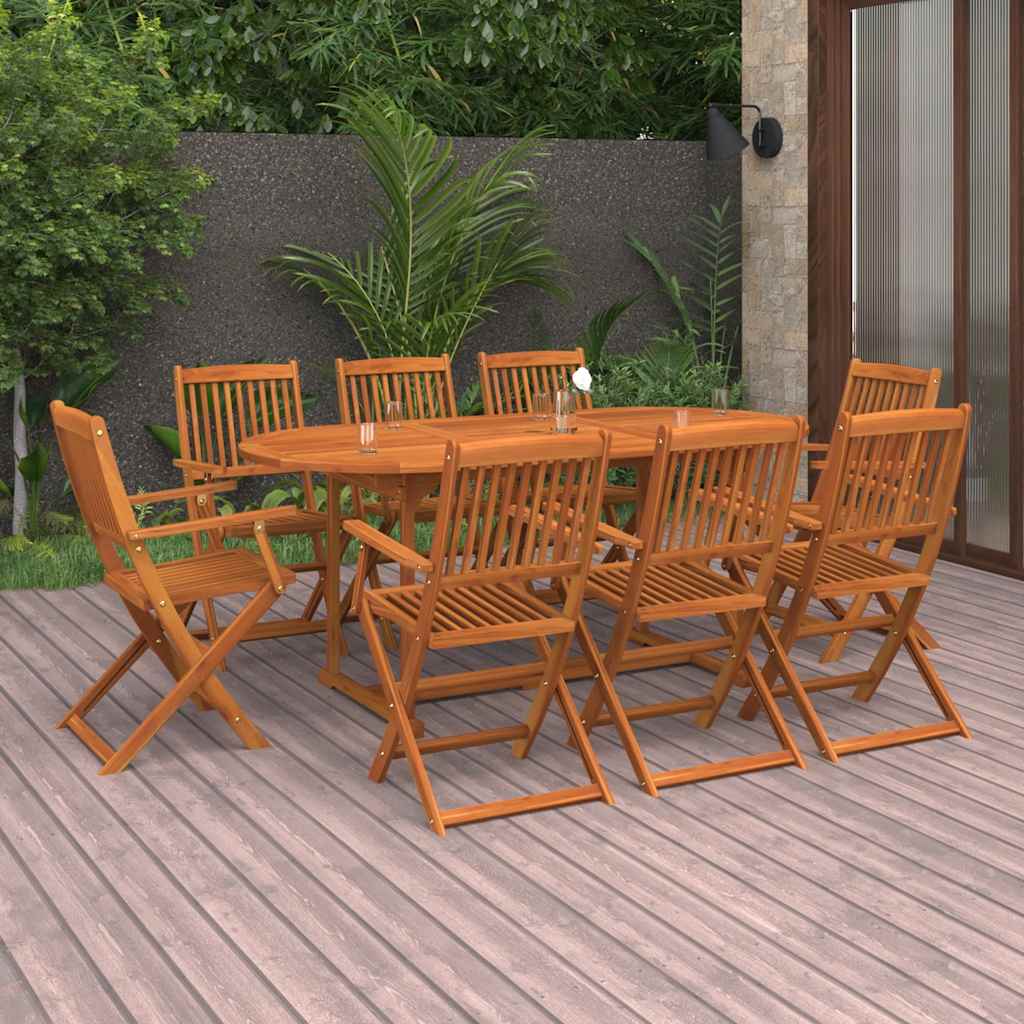 vidaXL 7-Piece Garden Dining Set 180x90x75 cm Solid Acacia Wood