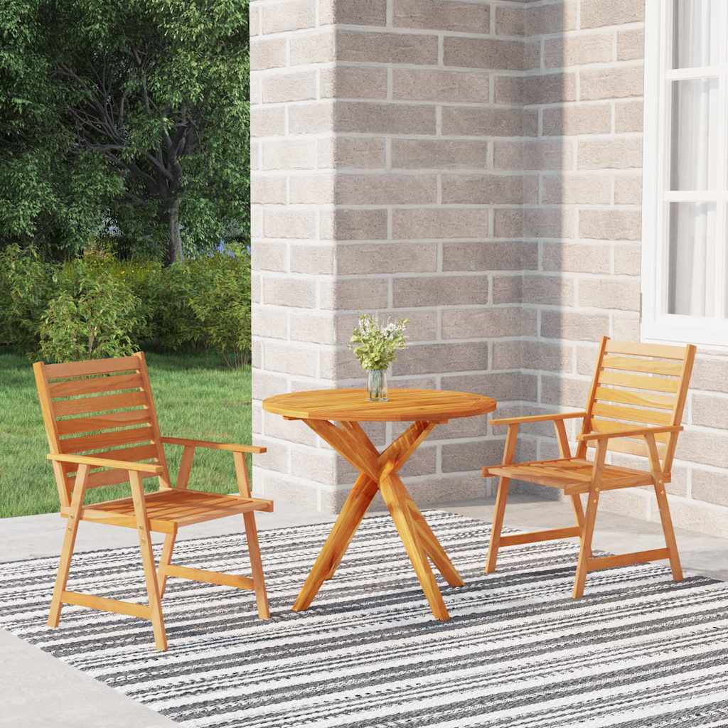 vidaXL 3-Piece Garden Dining Set Solid Acacia Wood